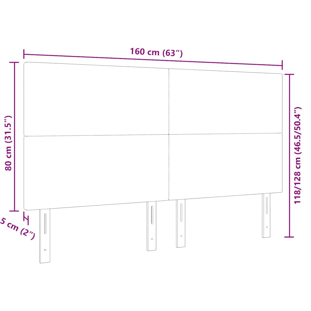 Uzglavlje Tamno siva 160 cm Kordura tekstil