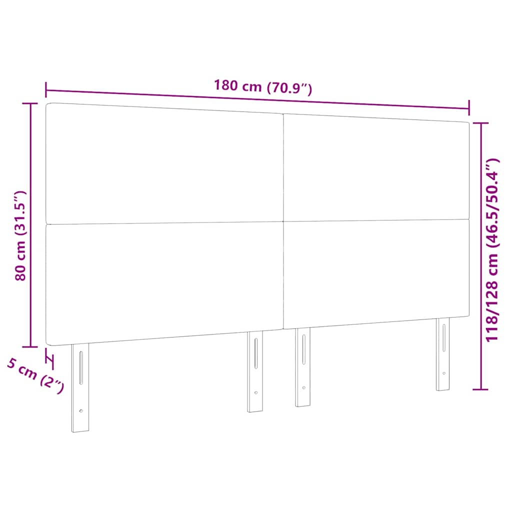 Uzglavlje Svijetlozeleni sivi 180 cm Kordura tekstil