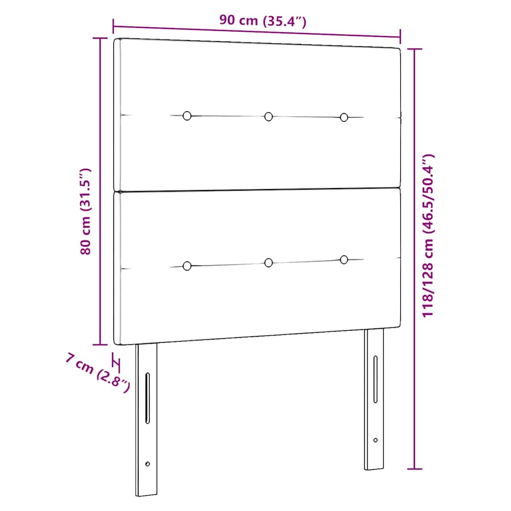 Uzglavlje Ružičasta 90 cm Baršun