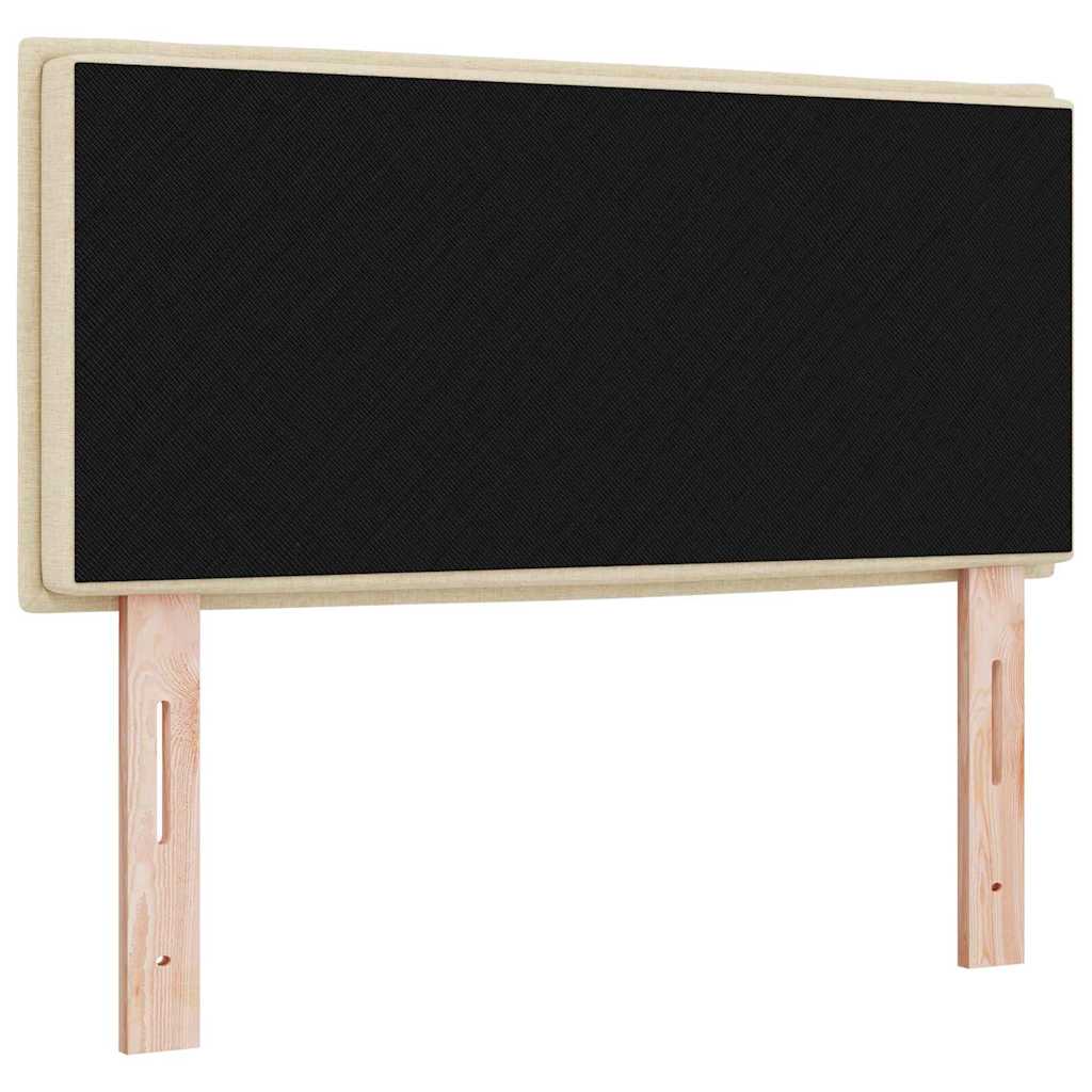 LED glava kreveta s LED trakama Krema 80 cm tkanina