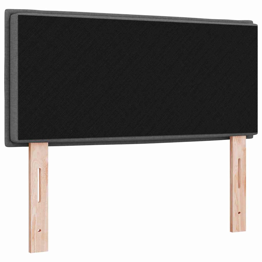 LED glava kreveta s LED trakama Tamno siva 90 cm tkanina