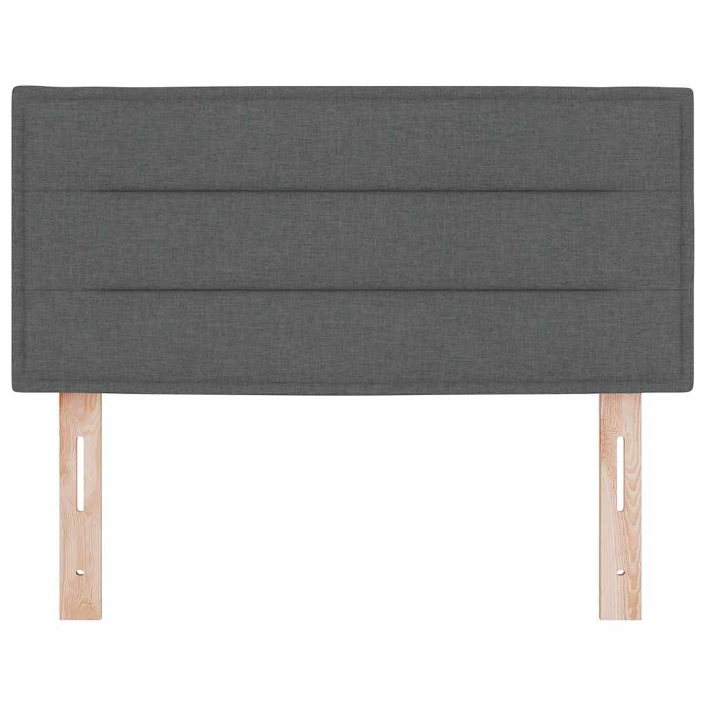 LED glava kreveta s LED trakama Tamno siva 90 cm tkanina