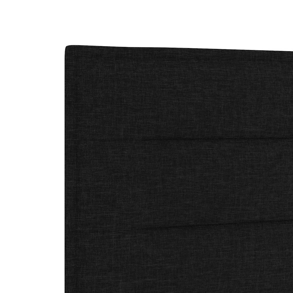 LED glava kreveta s LED trakama Crna 160 cm tkanina