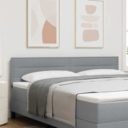 LED glava kreveta s LED trakama Svijetlo siva 180 cm tkanina