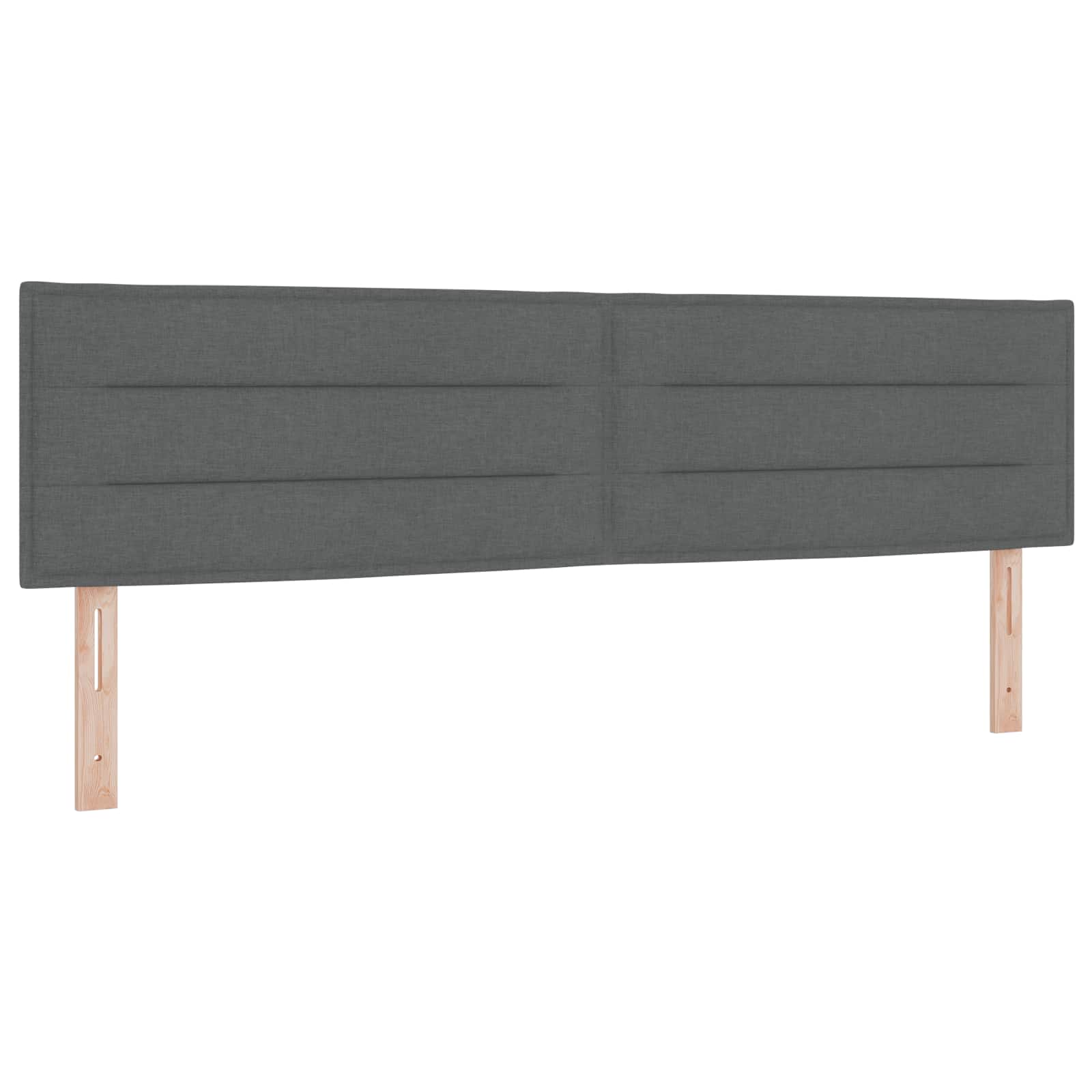 LED glava kreveta s LED trakama Tamno siva 180 cm tkanina