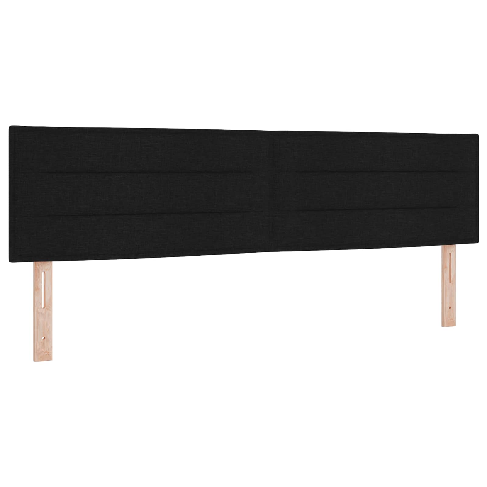 LED glava kreveta s LED trakama Crna 180 cm tkanina