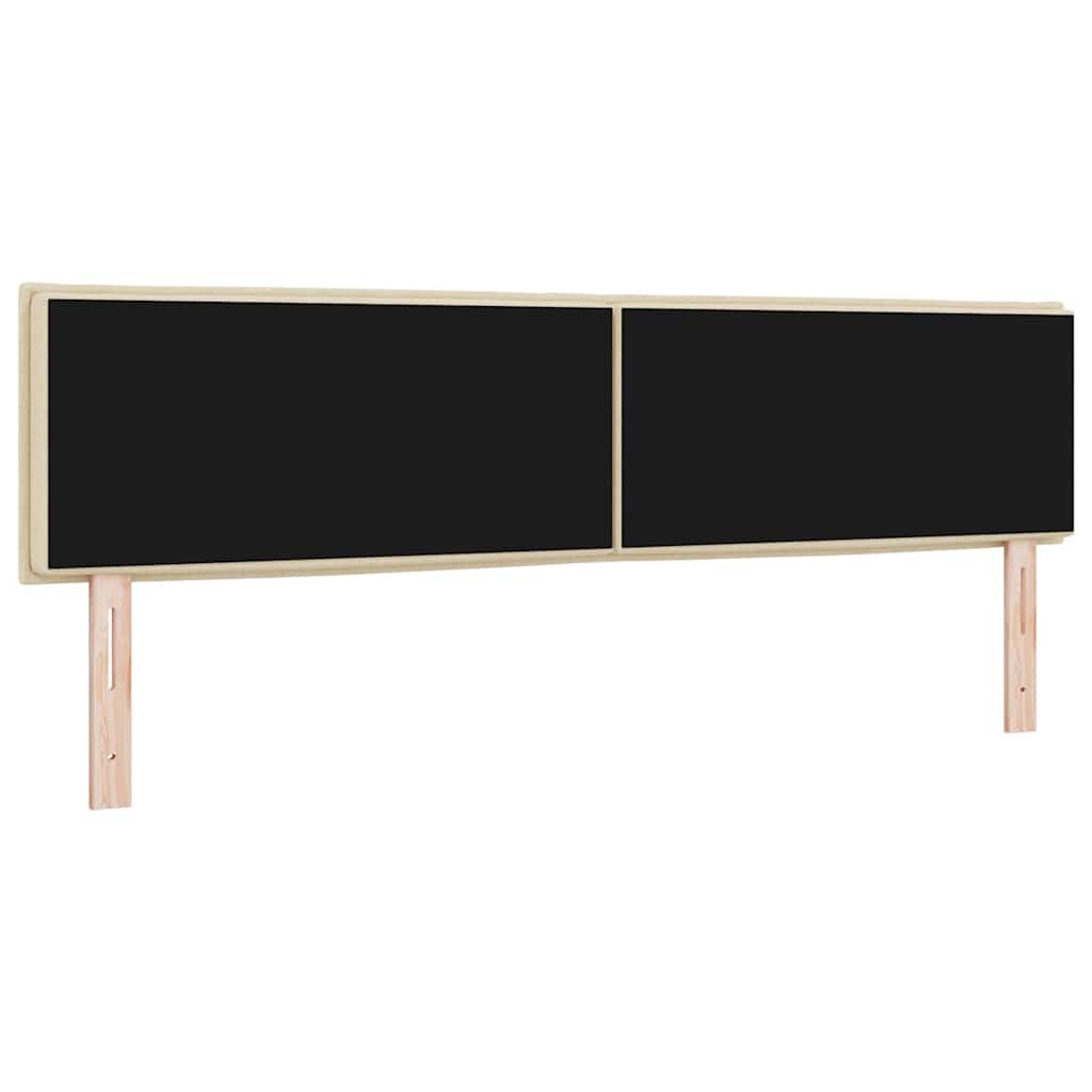 LED glava kreveta s LED trakama Krema 180 cm tkanina