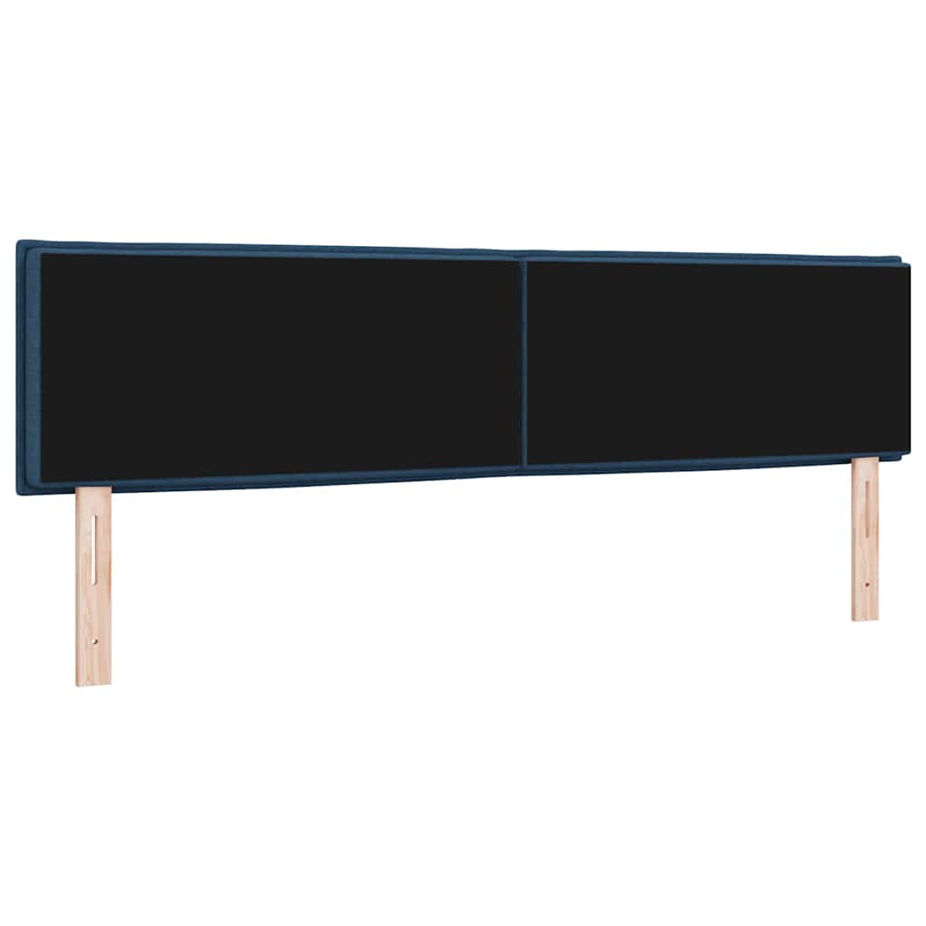 LED glava kreveta s LED trakama Plava 180 cm tkanina