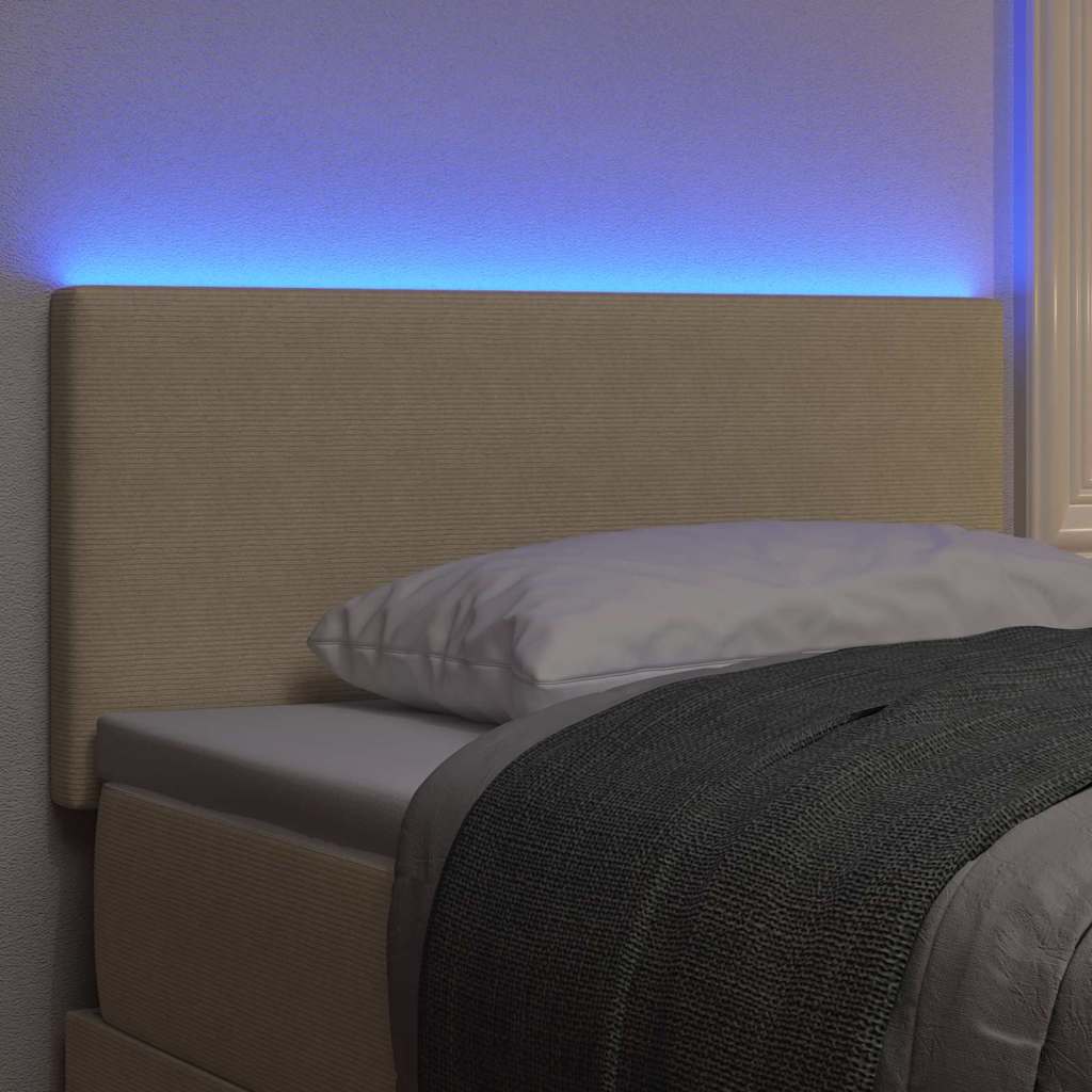 LED glava kreveta Siva zelena 80 cm Kordura tekstil
