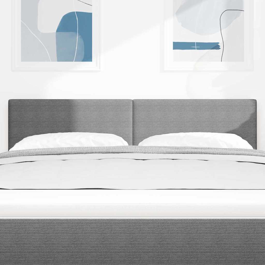 LED glava kreveta Svijetlo siva 144 cm Kordura tekstil