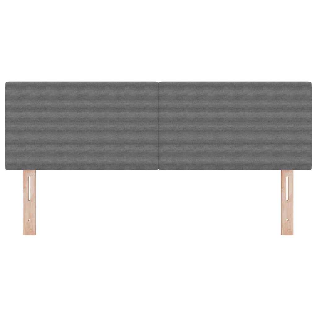 LED glava kreveta Svijetlo siva 144 cm Kordura tekstil