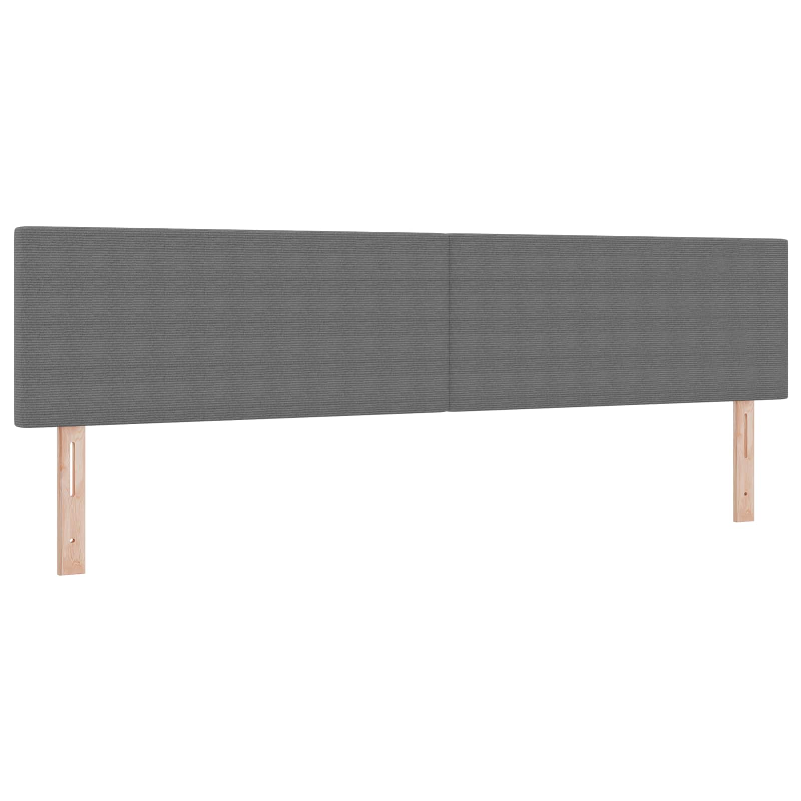 LED glava kreveta Svijetlo siva 200 cm Kordura tekstil