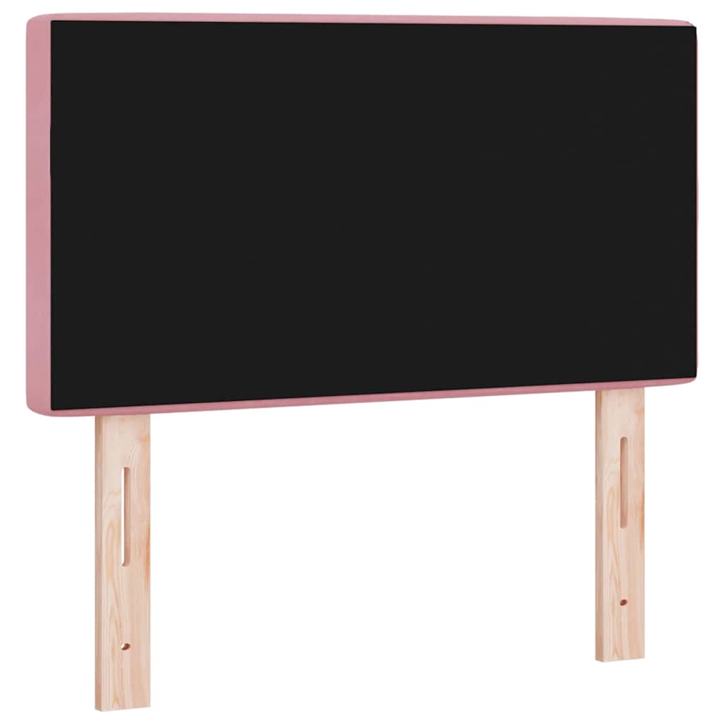 LED glava kreveta s LED trakama Ružičasta 80 cm Baršun