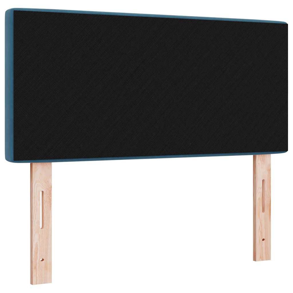 LED glava kreveta s LED trakama Tamno plava 90 cm Baršun
