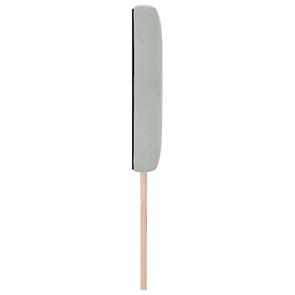 LED glava kreveta s LED trakama Svijetlo siva 160 cm Baršun