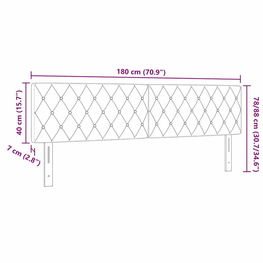 LED glava kreveta s LED trakama Ružičasta 180 cm Baršun