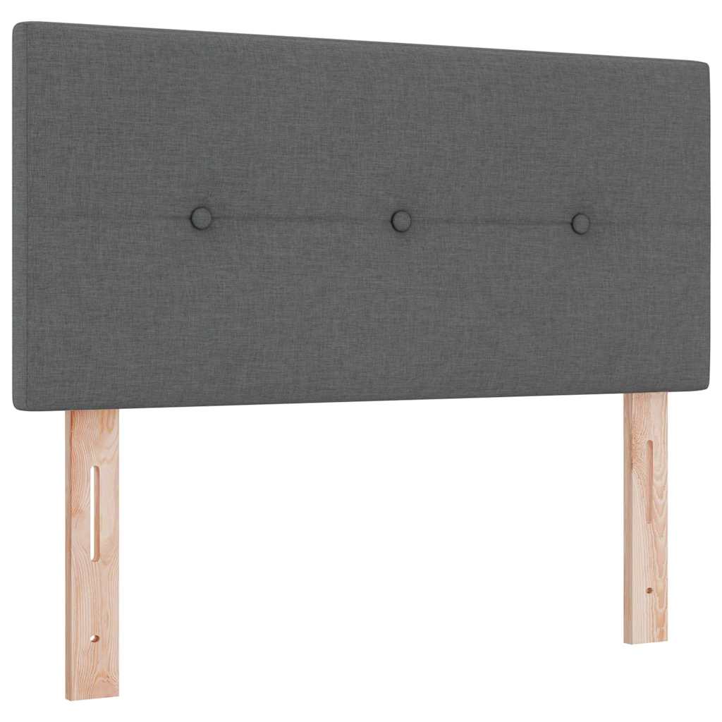 LED glava kreveta s LED trakama Tamno siva 80 cm tkanina