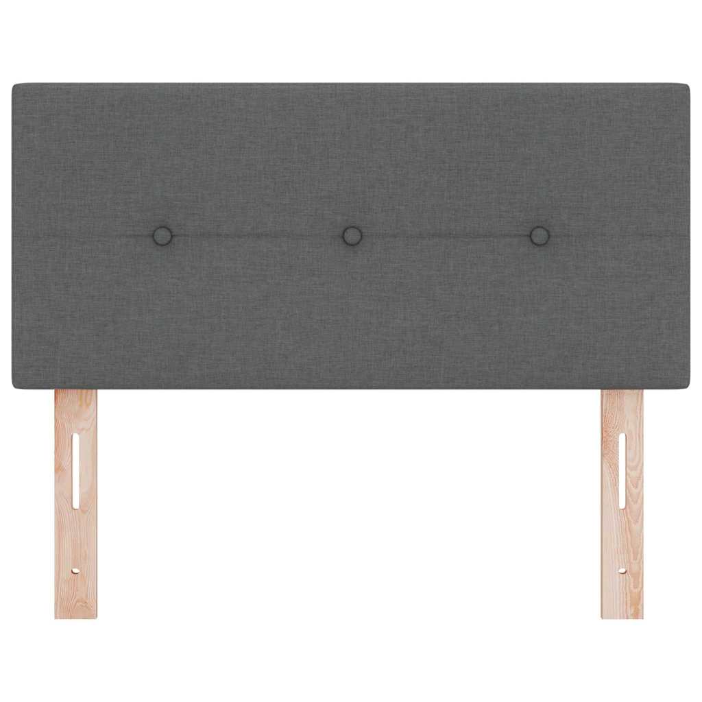 LED glava kreveta s LED trakama Tamno siva 80 cm tkanina