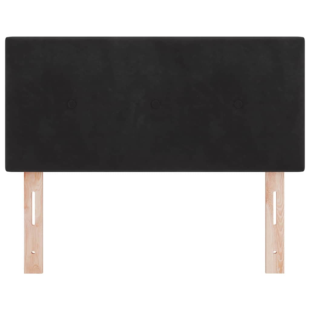 LED glava kreveta s LED trakama Crna 80 cm Baršun