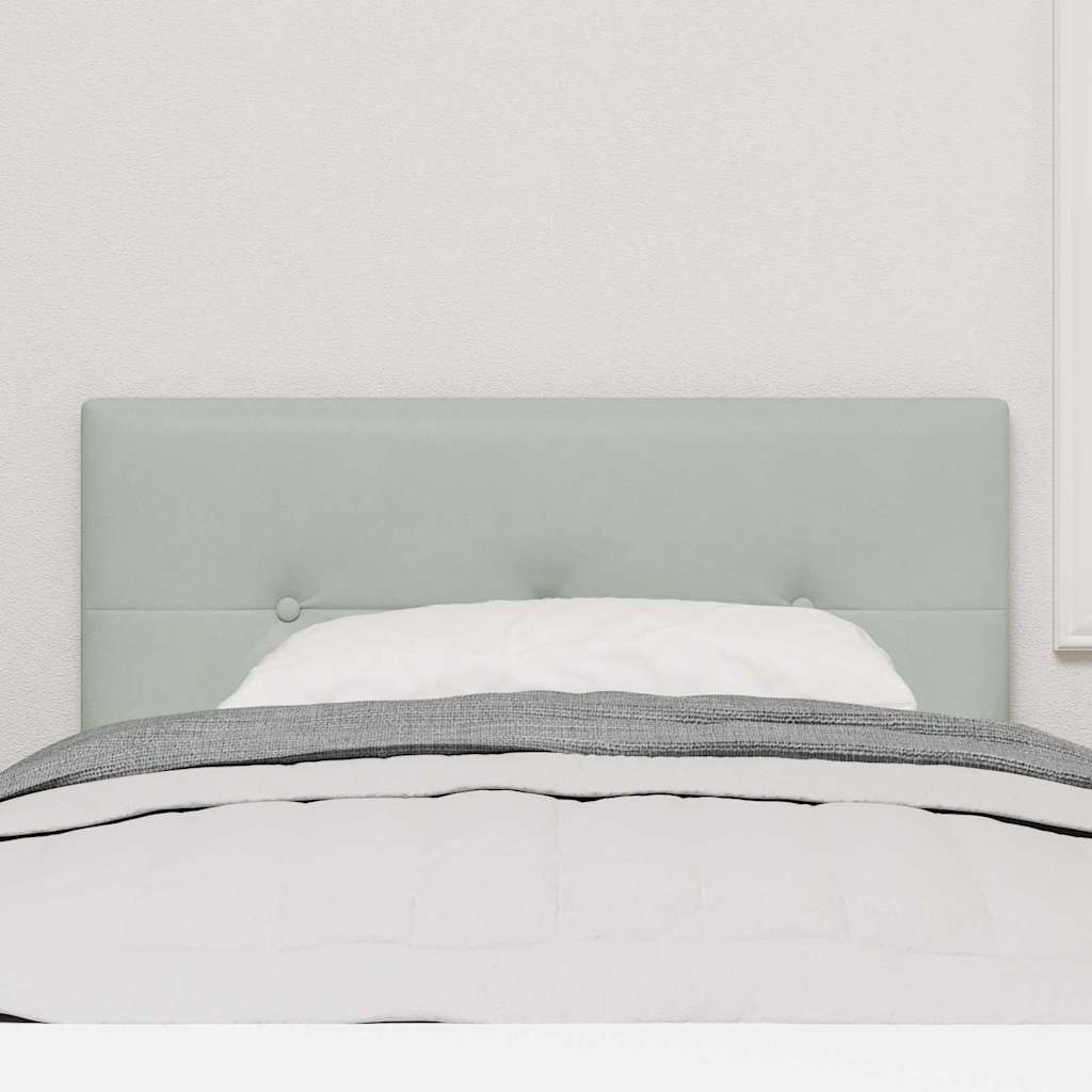 LED glava kreveta s LED trakama Svijetlo siva 90 cm Baršun