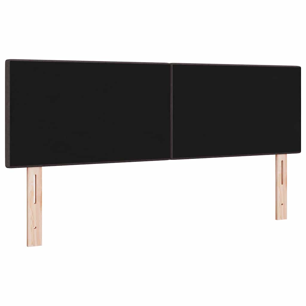 LED glava kreveta s LED trakama Tamno smeđa 144 cm tkanina