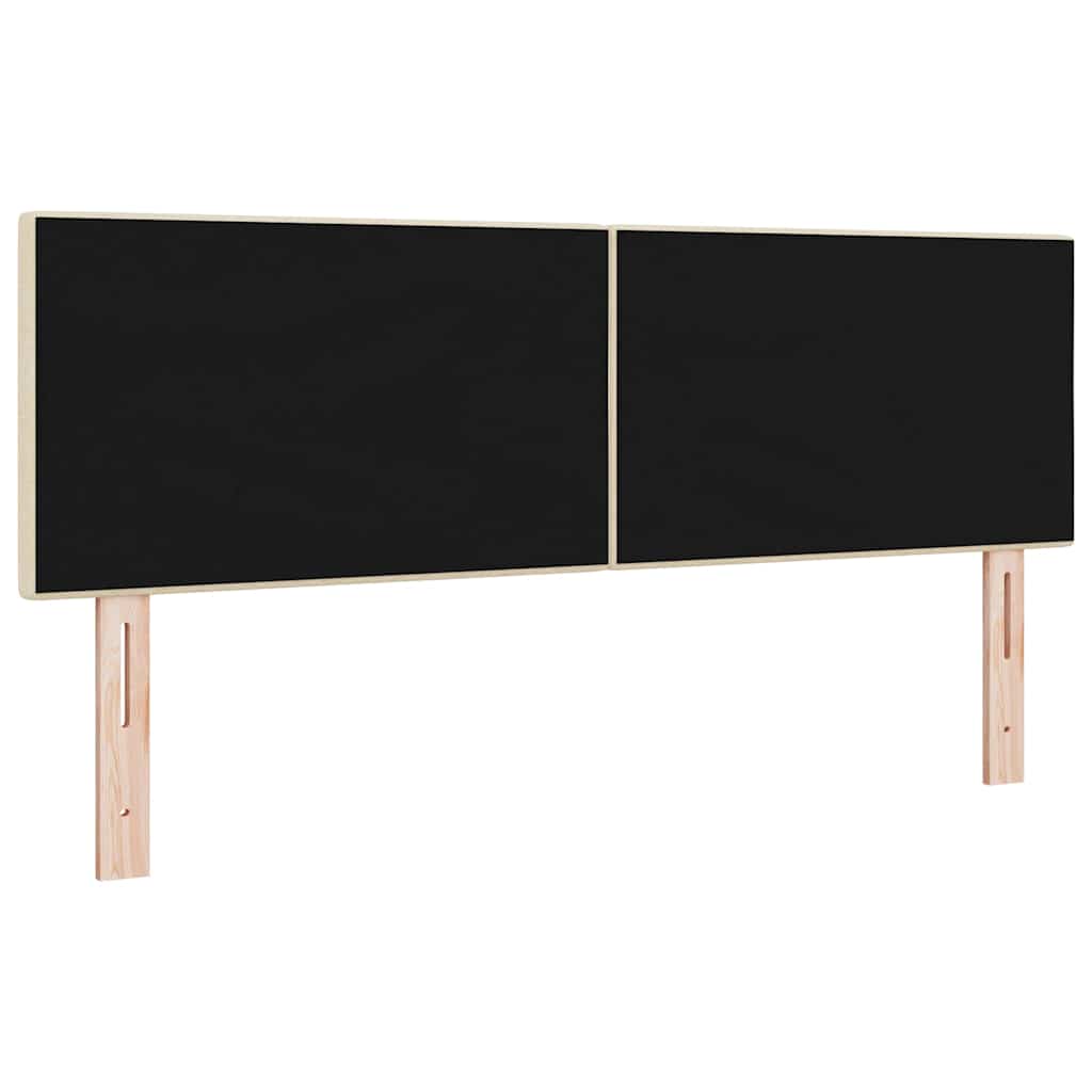 LED glava kreveta s LED trakama Krema 144 cm tkanina