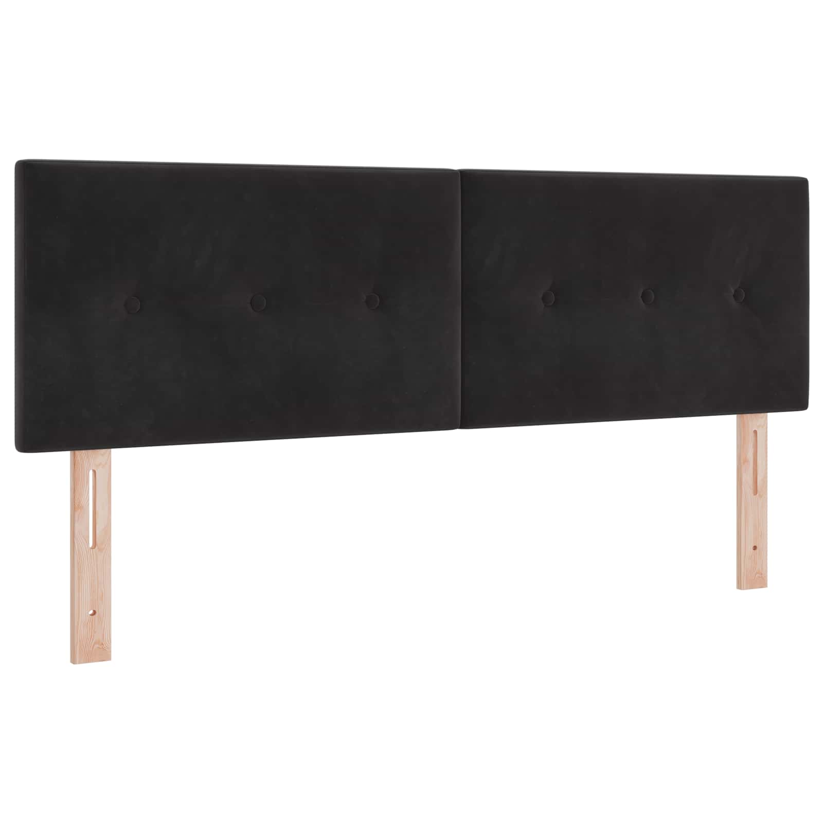 LED glava kreveta s LED trakama Crna 144 cm Baršun