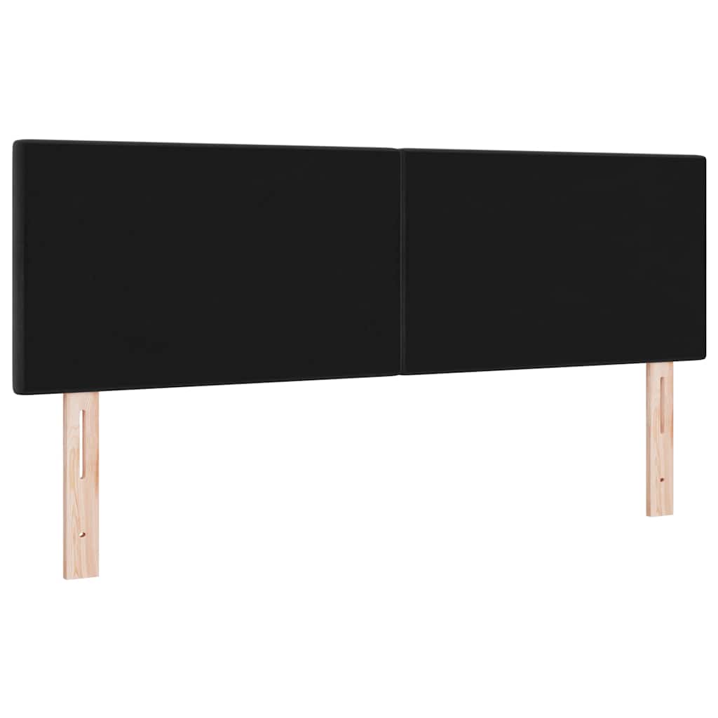 LED glava kreveta s LED trakama Crna 144 cm Baršun