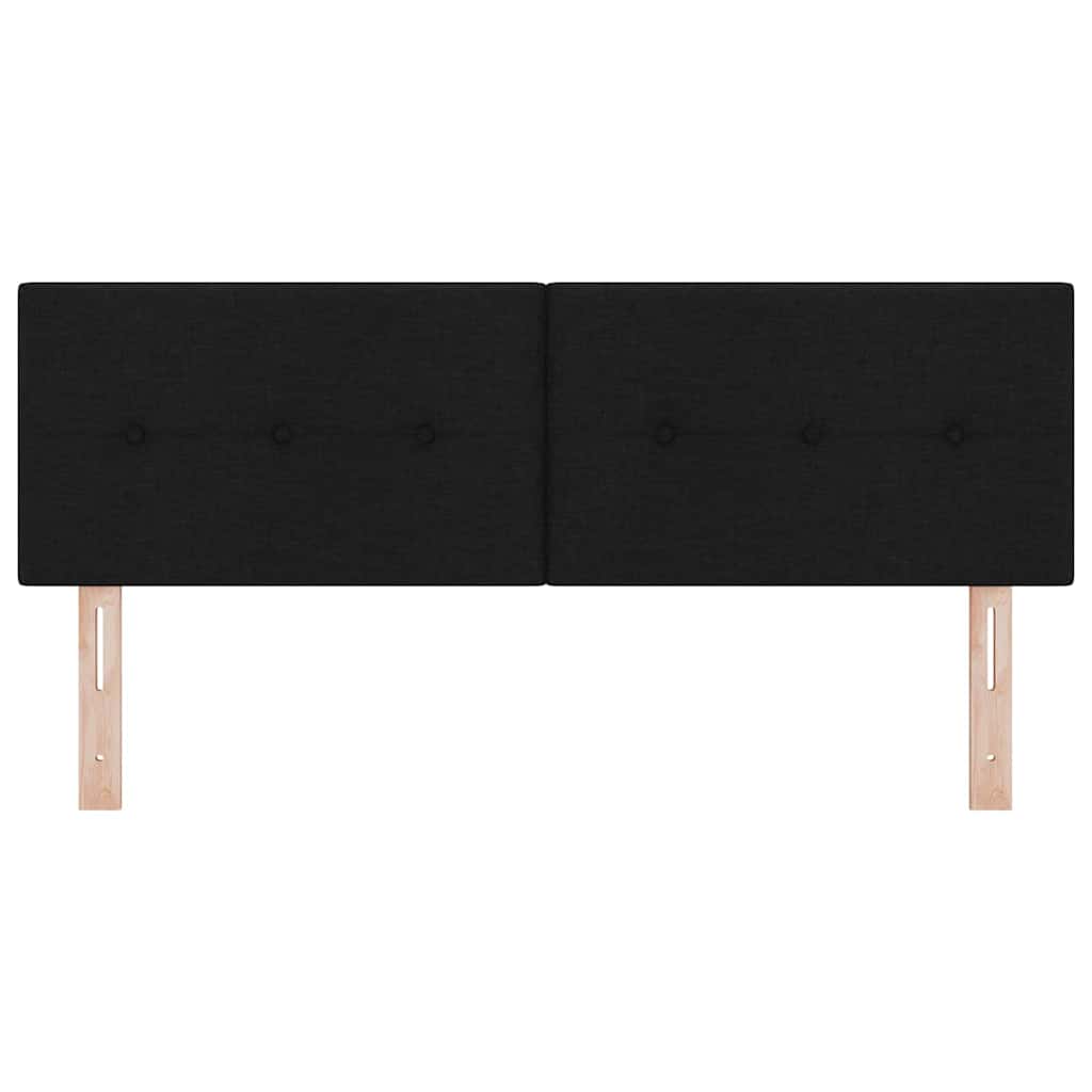 LED glava kreveta s LED trakama Crna 160 cm tkanina