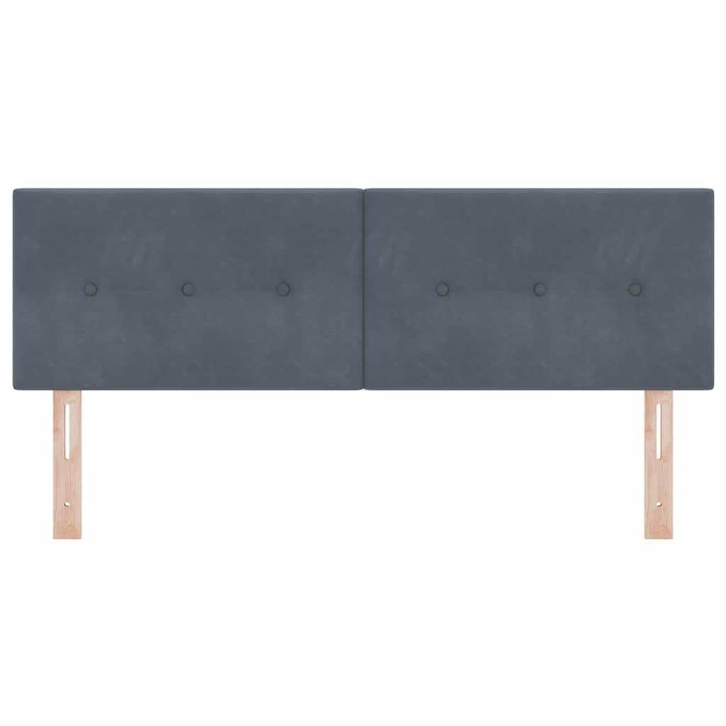 LED glava kreveta s LED trakama Sivi 160 cm Baršun