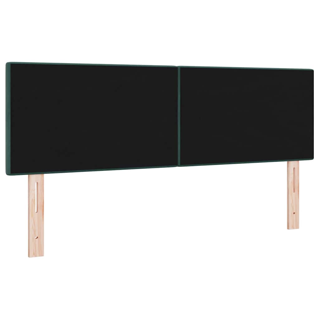 LED glava kreveta s LED trakama Zelena 160 cm Baršun