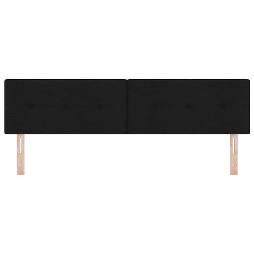 LED glava kreveta s LED trakama Crna 180 cm tkanina