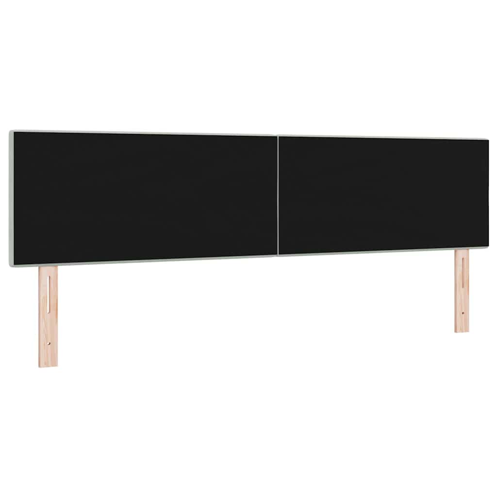 LED glava kreveta s LED trakama Svijetlo siva 180 cm Baršun