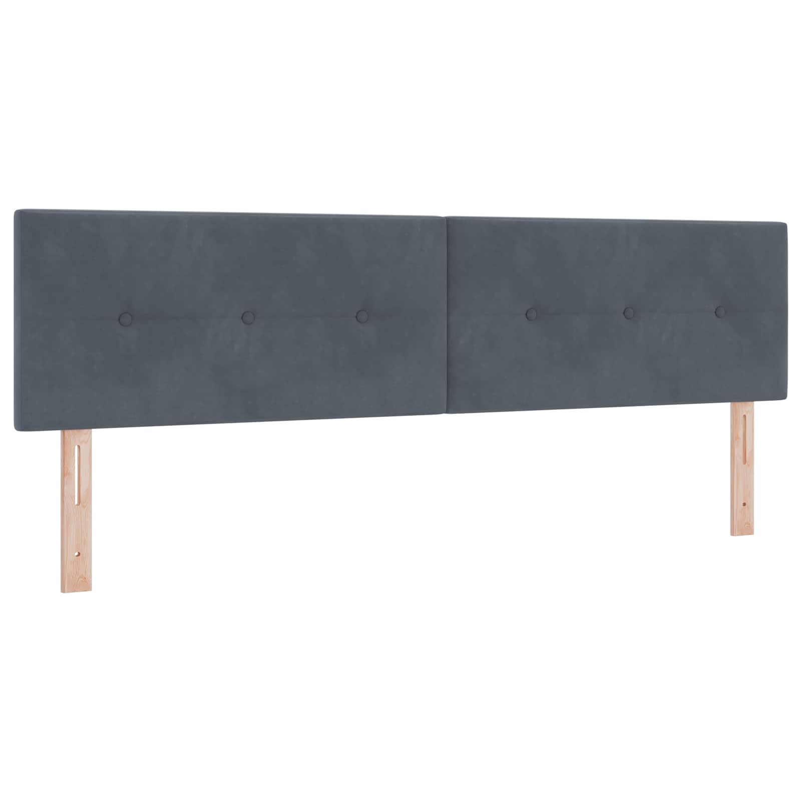 LED glava kreveta s LED trakama Sivi 180 cm Baršun
