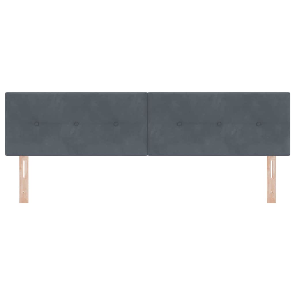 LED glava kreveta s LED trakama Sivi 180 cm Baršun