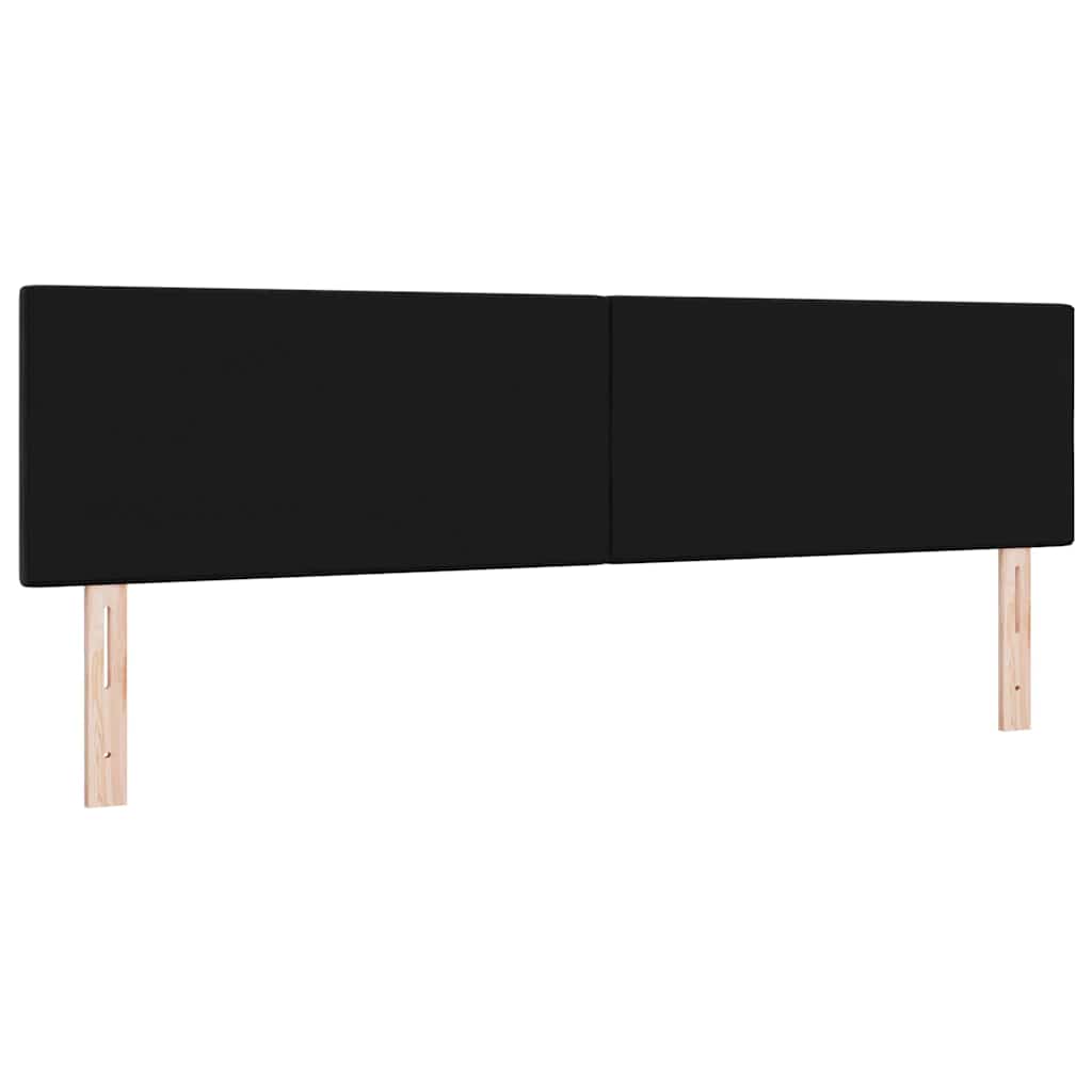 LED glava kreveta s LED trakama Crna 180 cm Baršun