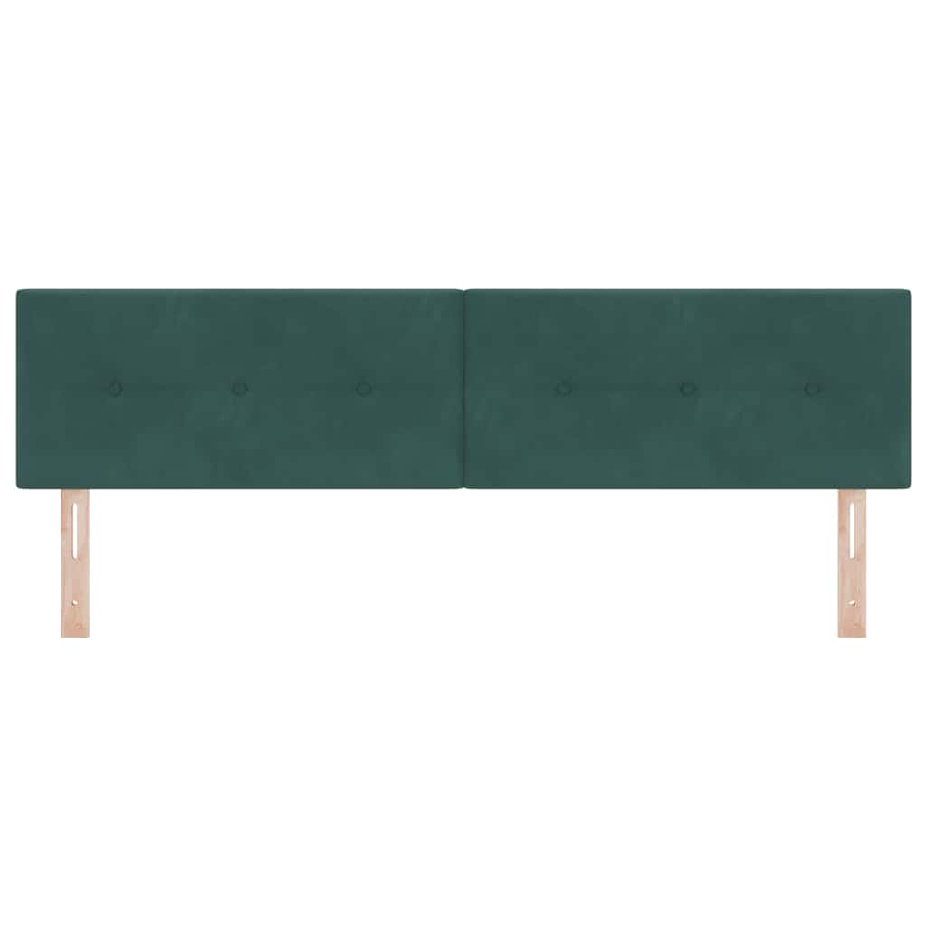 LED glava kreveta s LED trakama Zelena 180 cm Baršun