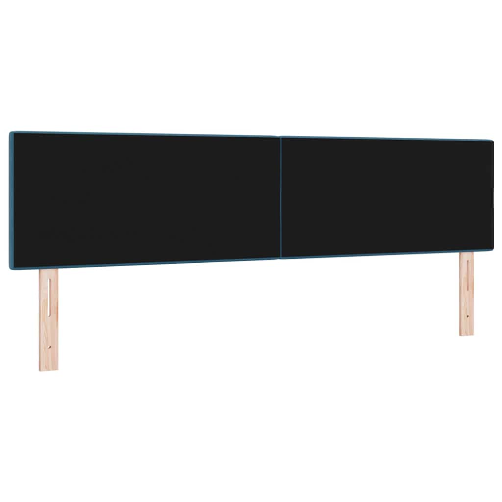 LED glava kreveta s LED trakama Plava 180 cm Baršun