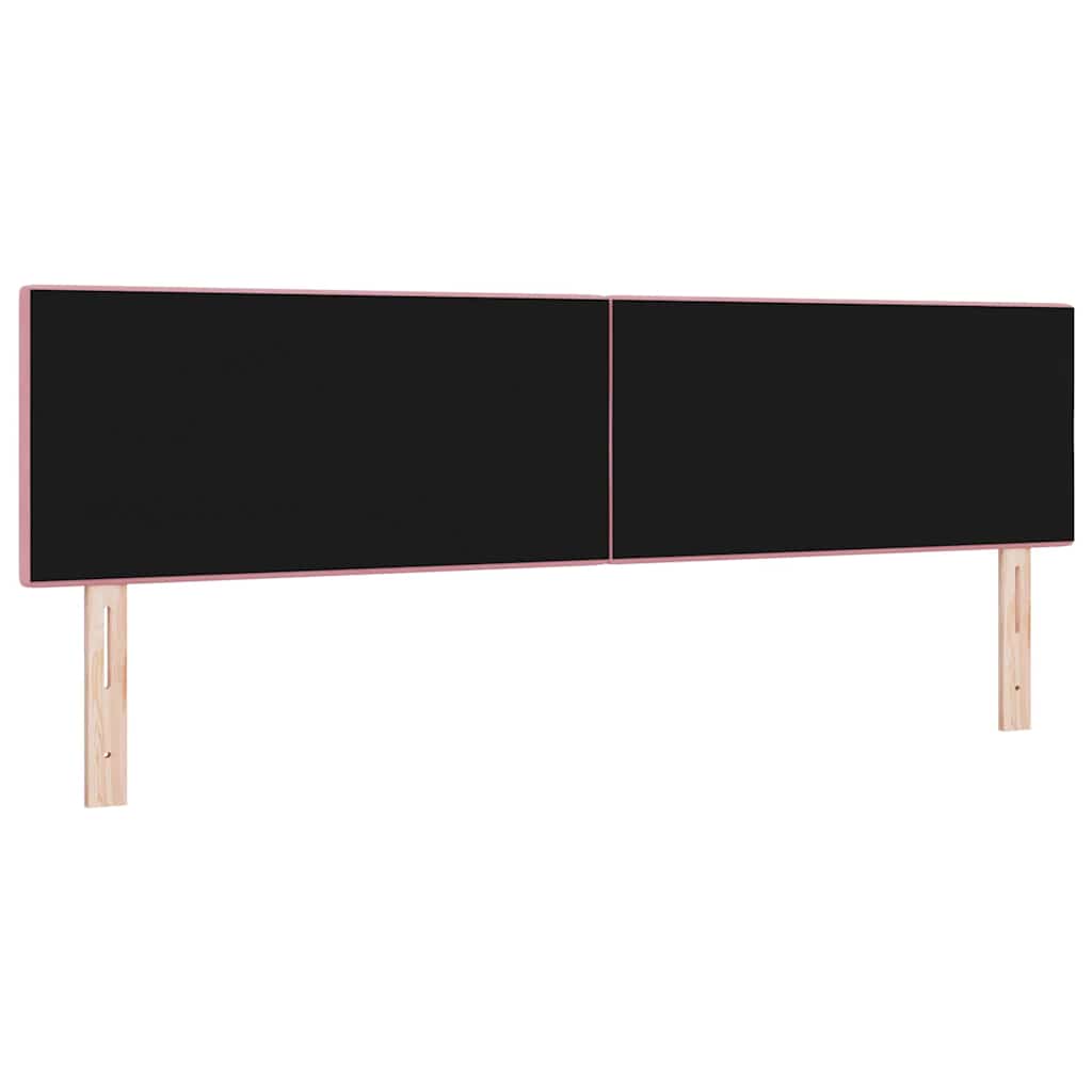 LED glava kreveta s LED trakama Ružičasta 180 cm Baršun