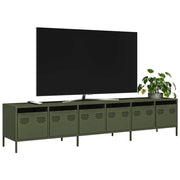 TV ormarić maslinastozeleni 202x39x43,5 cm čelični