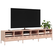 TV ormarić ružičasti 202x39x43,5 cm hladno valjani čelik
