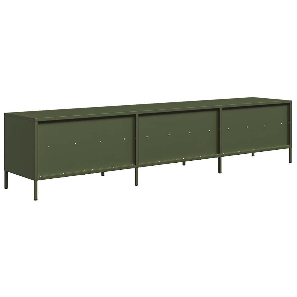 TV ormarić maslinastozeleni 202x39x43,5 cm čelični