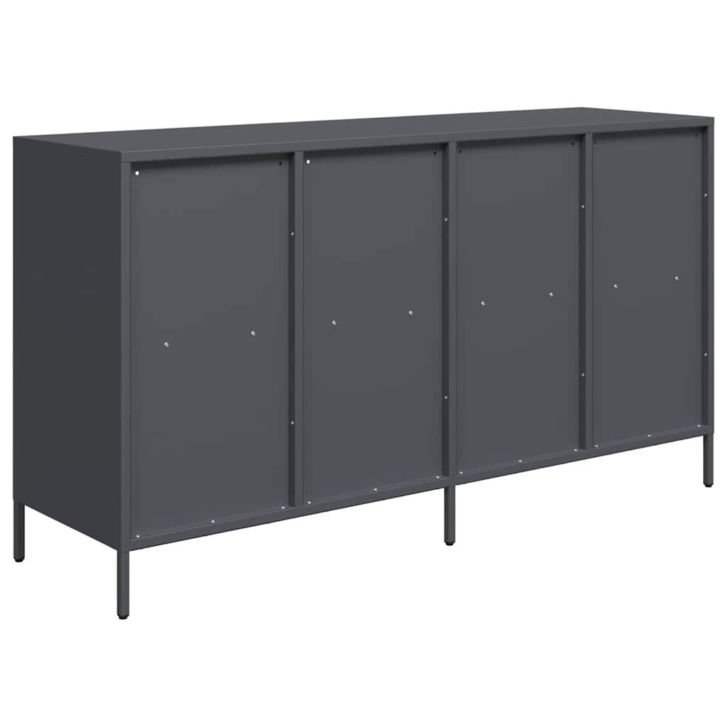 Komoda antracit 135x39x73,5 cm hladno valjani čelik