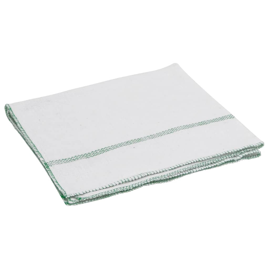 Krpe za čišćenje 10 kom bijele sa zelenim prugama 50 x 60 cm
