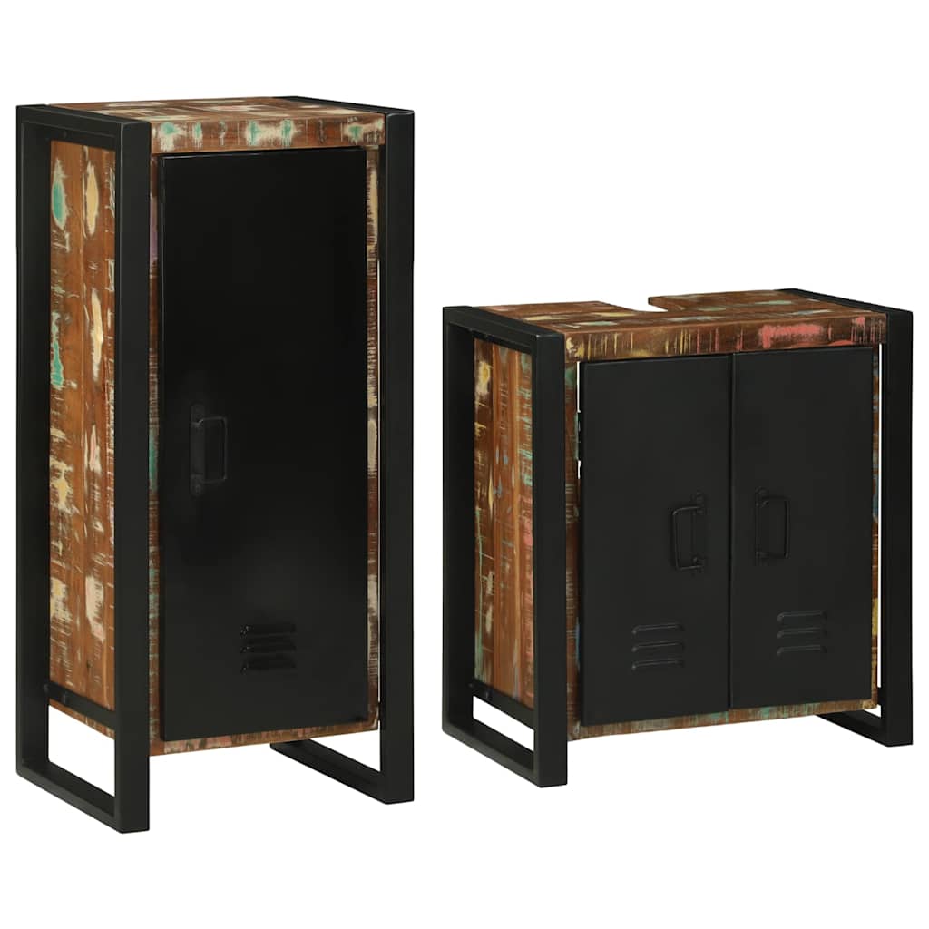 Set namještaja za kupaonicu 2 pcs Čvrsto reciklirano drvo