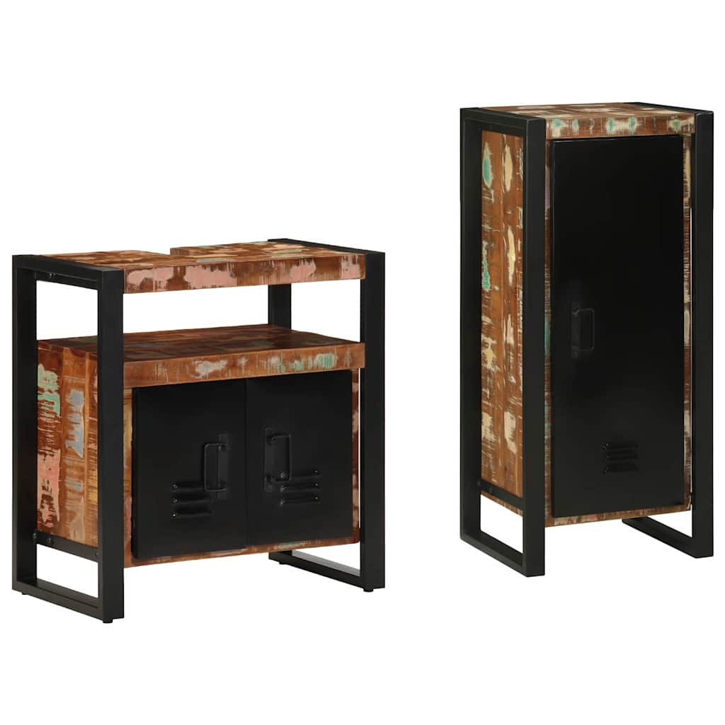 Set namještaja za kupaonicu 2 pcs Čvrsto drvo iz reciklaže