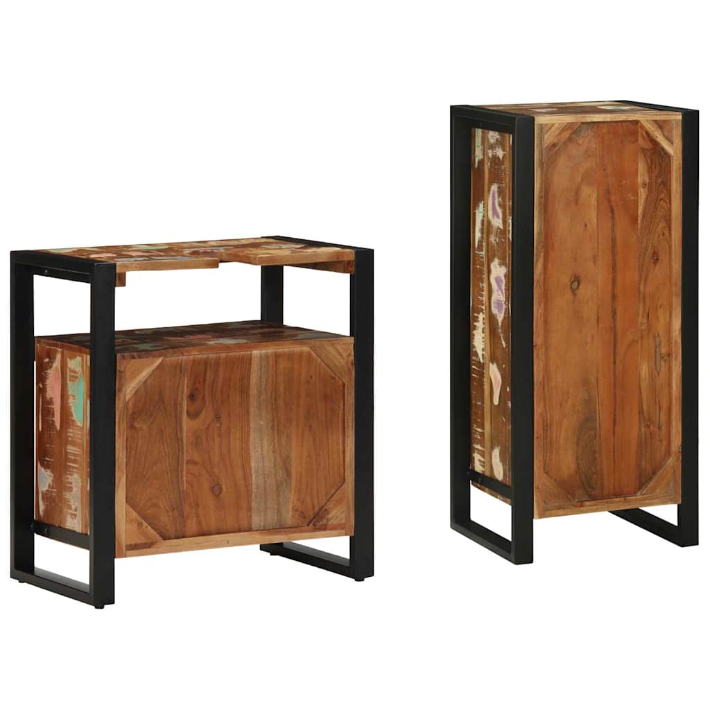 Set namještaja za kupaonicu 2 pcs Čvrsto drvo iz reciklaže