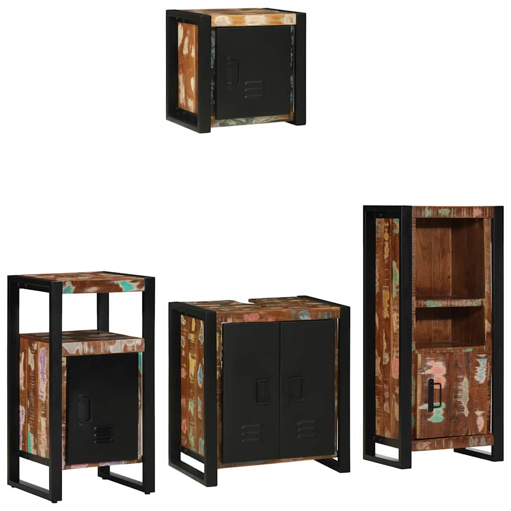 Set namještaja za kupaonicu 4 pcs Čvrsto drvo iz reciklaže