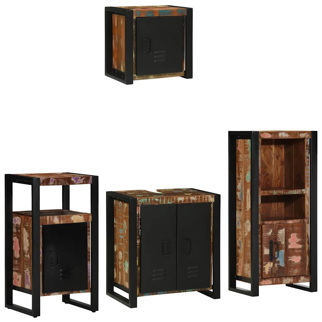 Set namještaja za kupaonicu 4 pcs Čvrsto drvo iz reciklaže