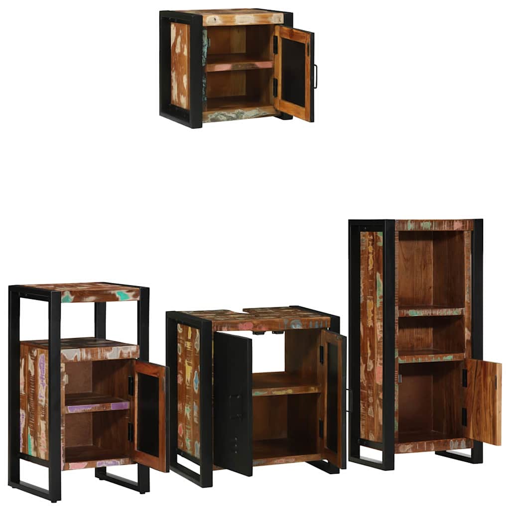 Set namještaja za kupaonicu 4 pcs Čvrsto drvo iz reciklaže